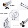 Silver Grey Non-Toxic PVC Smooth Handheld Shower Head Hose